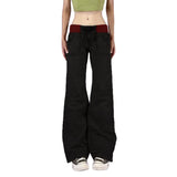 Cloth Forget Street Retro Pocket Bump Thread Low-Rise Jeans Can Be Styled Casual