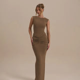 Temperament Skirt 2025 Autumn New Women's V-Neck Hot Diamond Body