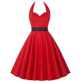 Print Vintage Dress Women 2021 Summer Pin Up Sundress 50s 60S Rockbility Robe Femme Sexy A-Line Party Dress Vestidos