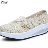 Fashion Women's Thick-soled Breathable Mesh Non-slip Sports Fitness Rocker Ladies Sneakers Walking Shake