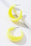 C Shape Acrylic Earrings- Outfit