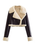Winter New Y2K Women's Collar Fur All-In-One Double-Sided Short Jacket