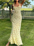 Summer Floral Print Maxi Dress- Outfit