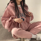 Women Letter Printed Loose Solid Sweatshirt Oversized Harajuku Hoodie New Autumn Winter Casual Fashion Pullover Warm