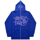 Zipper Hoodies Minus Two Pattern Printing Solid Color Oversized Clothing 2023 New Punk Harajuku Leisure Best Selling