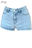 Women Jean Shorts 2023 Summer Loose High Waist Blue Baggy Heart Denim Shorts Korean Style Casual Y2k Wide Leg Short Pants