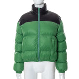 Warm Thick Demi-season Women's Winter Coats Puffer Down Jacket For Women Parkas Cotton Female Clothing Green Winter