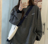 90s Striped Oversized Long Sleeve TeeOutfit