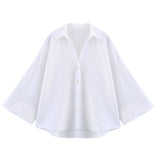Summer New Slimming Linen-Blend Wi-Sleeve Shirt