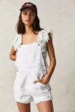Loose Multi-Pocket Strap Jeans Woman-Outfit
