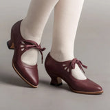 Hollow High Heel With Large-Size Single-Shoe Women's Sharp Leather Face Shallow Casual
