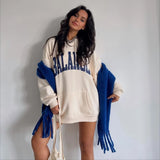 Contrast Vintage Logo Graphic Pullover HoodieOutfit