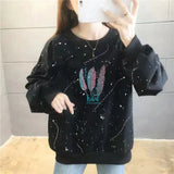 Sweatshirt Women Fashion Y2k Pullover Streetwear Gothic White Black Hoodies Men Clothes Vintage Harajuku Oversized