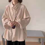 Korean Fashion Harajuku Blouses Women Basic Oversized Long Sleeve Preppy Style Kawaii Shirt Female Cute Pink Top