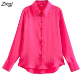 Women Fashion Turn Down Collar Yellow Breasted Casual Blouse Office Ladies Long Sleeve Shirt Chic Blusas Tops