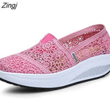 Fashion Women's Thick-soled Breathable Mesh Non-slip Sports Fitness Rocker Ladies Sneakers Walking Shake