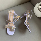 Zingj Heel Heels Fairy Purple Open Toe Pink Cool