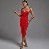 Bandage Dress 2022 New Women Green Bandage Dress Bodycon Elegant Sexy Evening Party Dress Summer High Quality