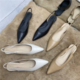 Pointed Toe Flat Shoes Spring 2021 Closed Toe Strap Flat Heel Women's