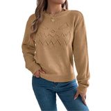 Shooting 2025 Solid Color Hollow Lantern Long-Sleeved Jacket Sweater Halloween Women's