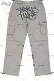 Overalls Retro Street Trend Men's Casual Pants 2023 New Fashion Harajuku Loose Punk Rock Straight Wide-Leg Pants Street