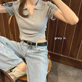 Women Solid Simple Crop Tops Skinny 4 Colors Hot Sale Basic Student Leisure Trendy All-match Summer Ulzzang New