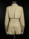 Temperament Elegant Collar Jumpsuit 2025 Autumn New Waist High-End Solid Color Jumpsuit
