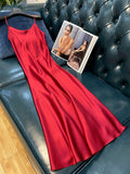 Stretch Lace Satin Slip Dress for Women Plus Size Summer Dress Clothing Women Black Sexy