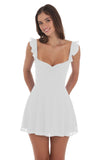 And Summer 2025 New Sweet Solid Color Chiffon Bare Back With Dress Temperament Commuting Women's