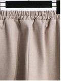 Size Pants Autumn Winter Warm Woolen Wide Leg Pant For Women High Waist Pockets Trousers High Quality Casual Pant 5XL