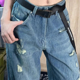 Vintage Washed Ripped Boyfriend JeansOutfit