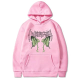 New Oversized Sweatshirt Women Gothic Skull Butterfly Harajuku Print Grunge Hoodies Women Casual Loose Hoodie Tops