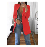 New Fashion Women's Casual Suit Set Multi-color Lapel Slim Cardigan Temperament Commuting Solid Color Suit Coat