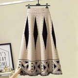 Winter Two Pieces Sets For Women Long Sleeve Pullover Sweatshirts And High Waist Knitting Skirts Sets Womens Outfits