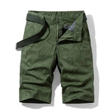 Summer New Men's Camouflage Cotton Zipper Casual Pocket Regular Five-Point Pants Military Cargo Plus Size