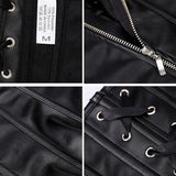 Zipper Leather To Recover Tectorial Tectacles Punk-Style Lamings With