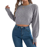 Shooting 2025 Autumn And Winter Sexy Dew Button Hollow Long-Sleeved Cover Sweater Women's