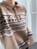 Half Zip Christmas Knit Pullover- Outfit