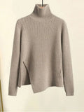 Winter Knitted Set For Women Turtleneck Pullover Knitted Sweater And Wide Leg Pants Two Piece Sets Women Warm Clothing