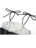 Women's Dress Vintage Korean Style Harajuku Kawaii Spaghetti Strap Floral Print One Piece Midi Dress Frocks 2023 Summer