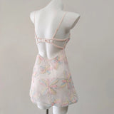 Retro Relief D'en Yarn Lace Slings Short Skirts Maids With Thin Green Fresh