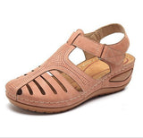 Summer New Sandals Large Flat Bottom Slope And Hollow