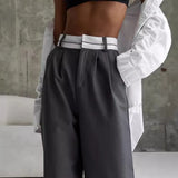 2025 New Solid Fashion Thin Leisure Trousers Small Design Tug Suit