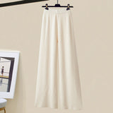 Winter Women Clothing Korean Casual Vest+knitted Sweaters+wide Leg Knitting Wide Leg Pants Sets Ladies Warm Knitwears