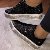 2025 Spring Fashion Water Diamond Lide Size Flat Bottom With Women's Singles