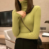 Women Pullover Sweater Soft Slim Elastic Autumn Knitted Jumper Fashion Long Sleeve Korean Ladies Top New
