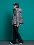 Leopard-print Women's Down Jacket Short 2023 New Fashion Winter Coat Female White Duck Down Thicken Warmth