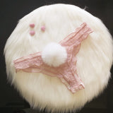 Rabbit Tail Sexy Lace Panties Women Breathable Transparent Seamless Underwear G-string Thong Sexy