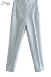Women Pants High waist Pants Black White Pink Casual Trousers Woman Summer Fashion Trouser Funky Streetwear