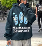 Pink Planet Foam Letter Print Hoodie Women Popular Loose Casual Couple Streetwear Men Gothic Grunge Oversized